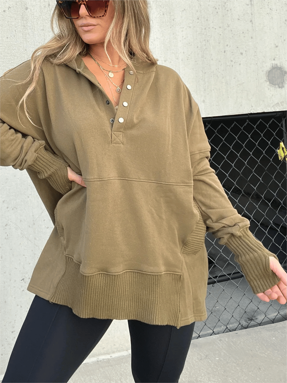 Women's Oversized Hoodie With Thumb Holes