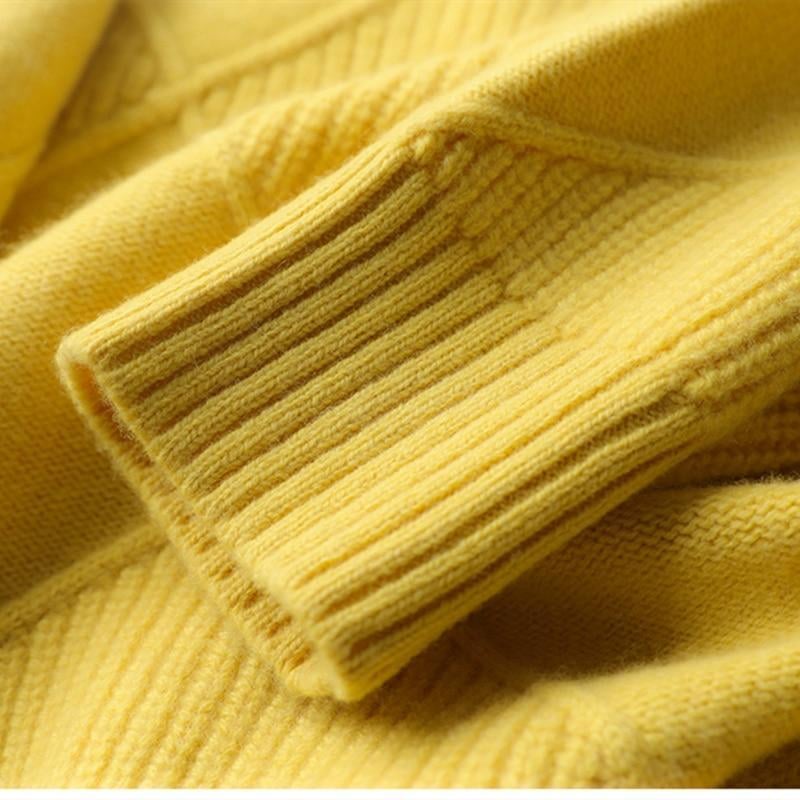 Loose Turtleneck Sweater Cardigan
