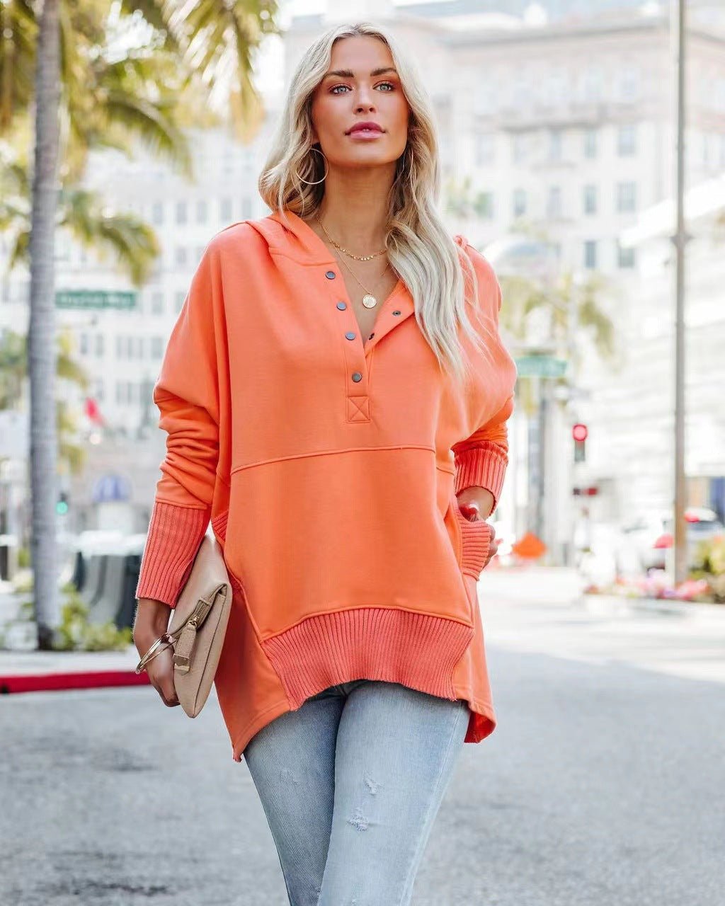 Women's Oversized Hoodie With Thumb Holes