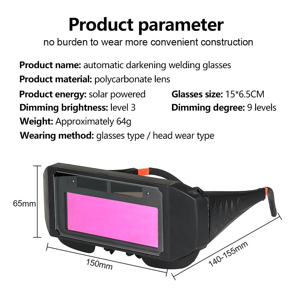 (🎉EARLY NEW YEAR SALE - 48% OFF)) Auto Dimming Welding Glasses(With 5 lenses)