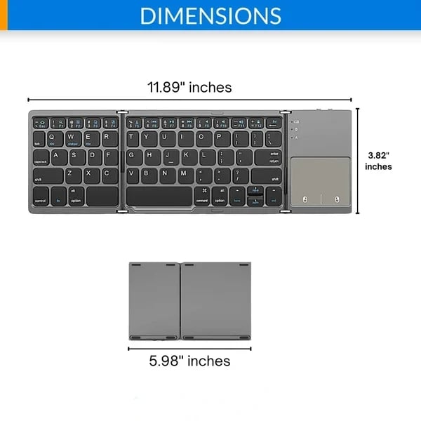 ⌨Portable Foldable Bluetooth keyboard