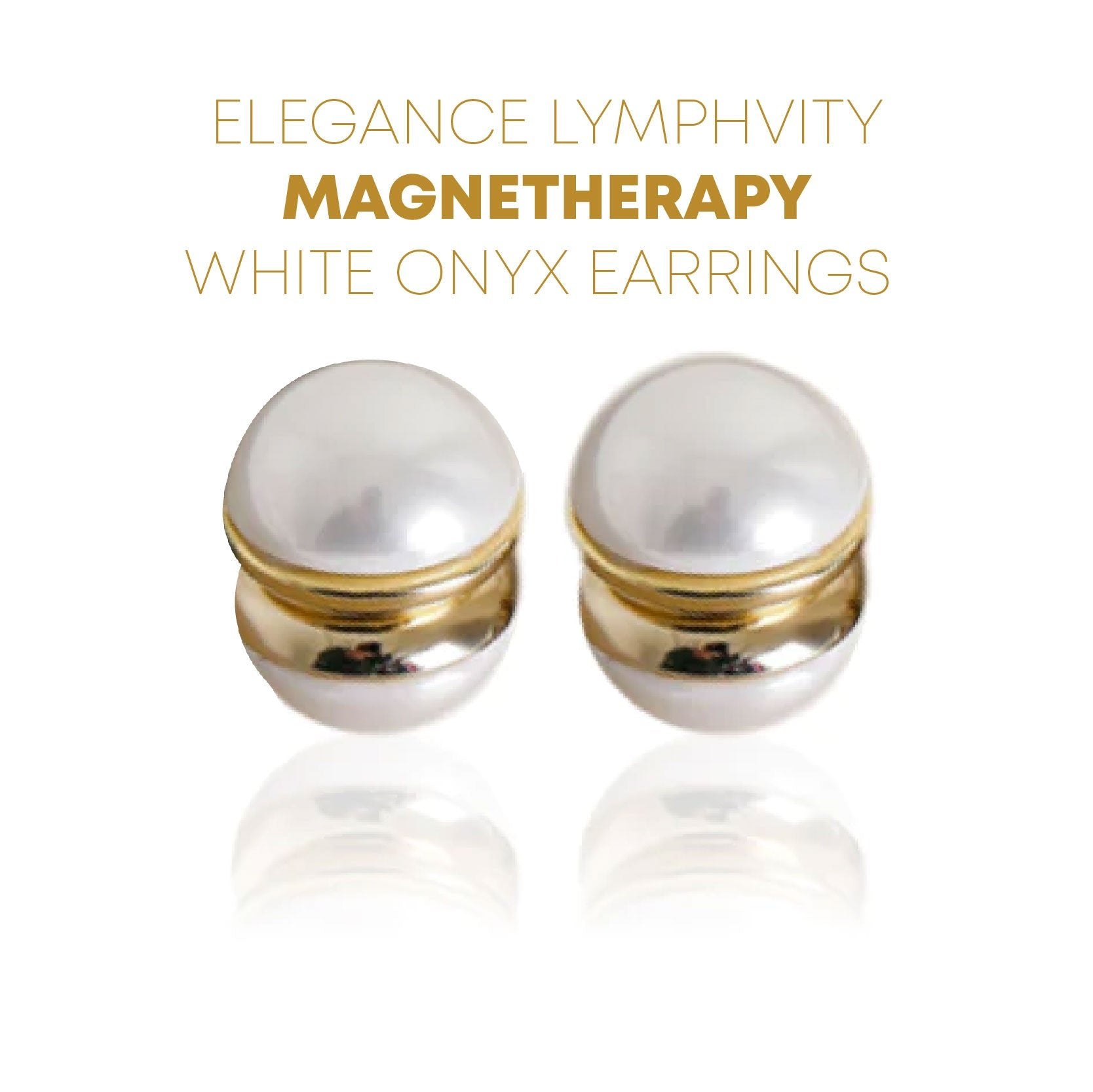 Elegance White Onyx Earrings