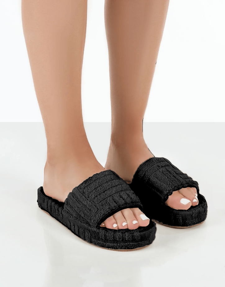 Gorgeous terry towelling statement slipper