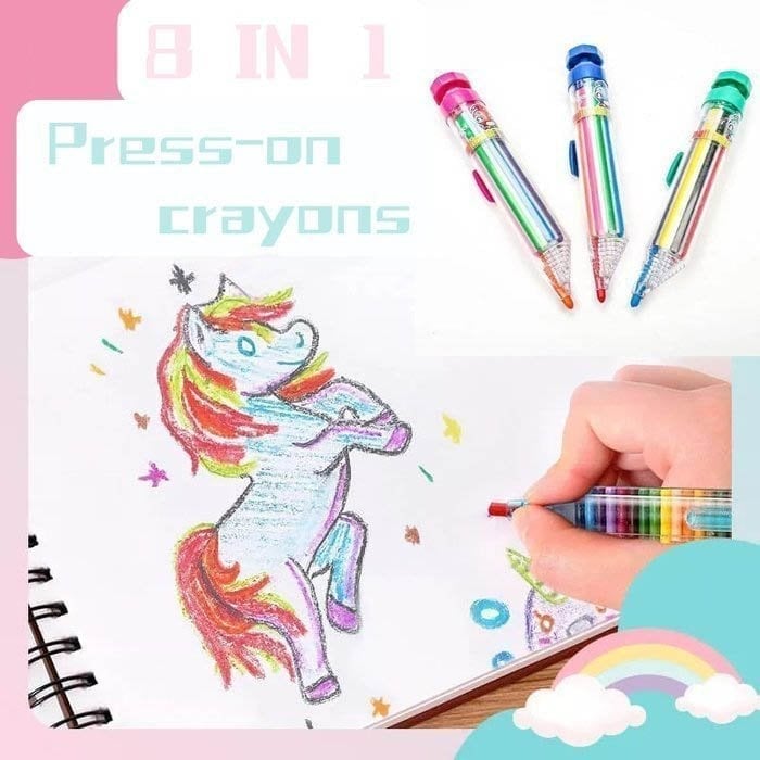 (🔥CHRISTMAS SALE- SAVE 49% OFF) 8 IN 1 CRAYONS