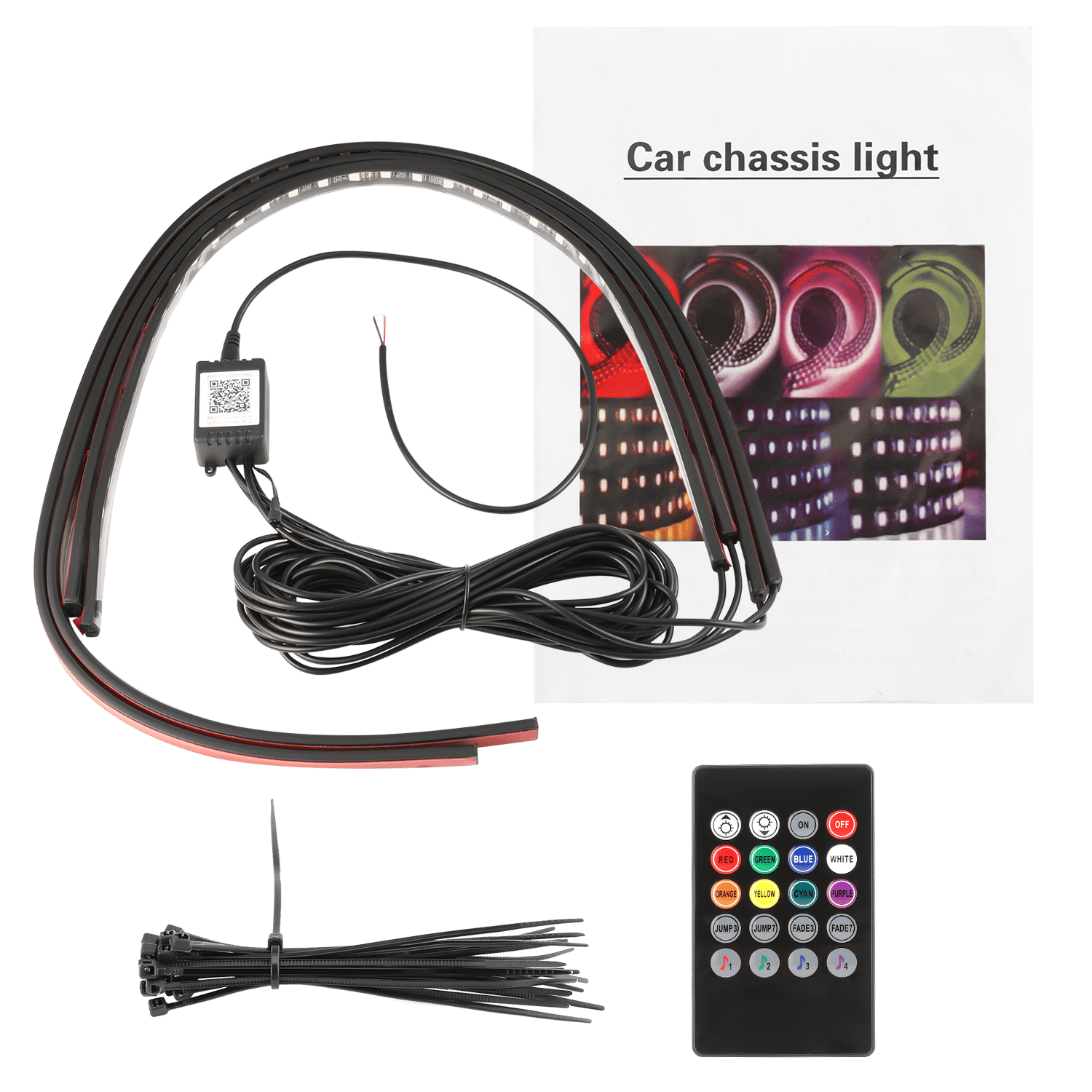 2023 Car Chassis Flexible RGB Waterproof LED Strip Lights (4PCS)