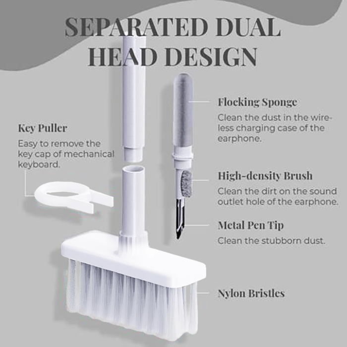 (🔥Hot Sale NOW- SAVE 49% OFF)5 in 1 Keyboard Cleaning Brush Kit(BUY 2 GET 2 FREE NOW)