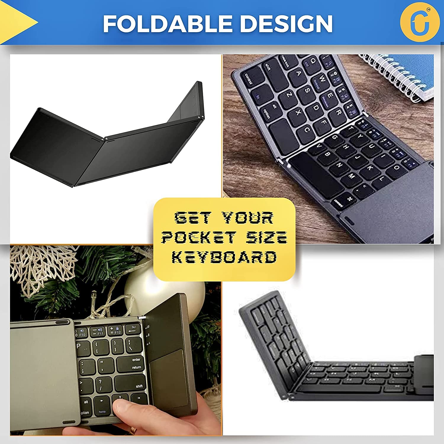 ⌨Portable Foldable Bluetooth keyboard