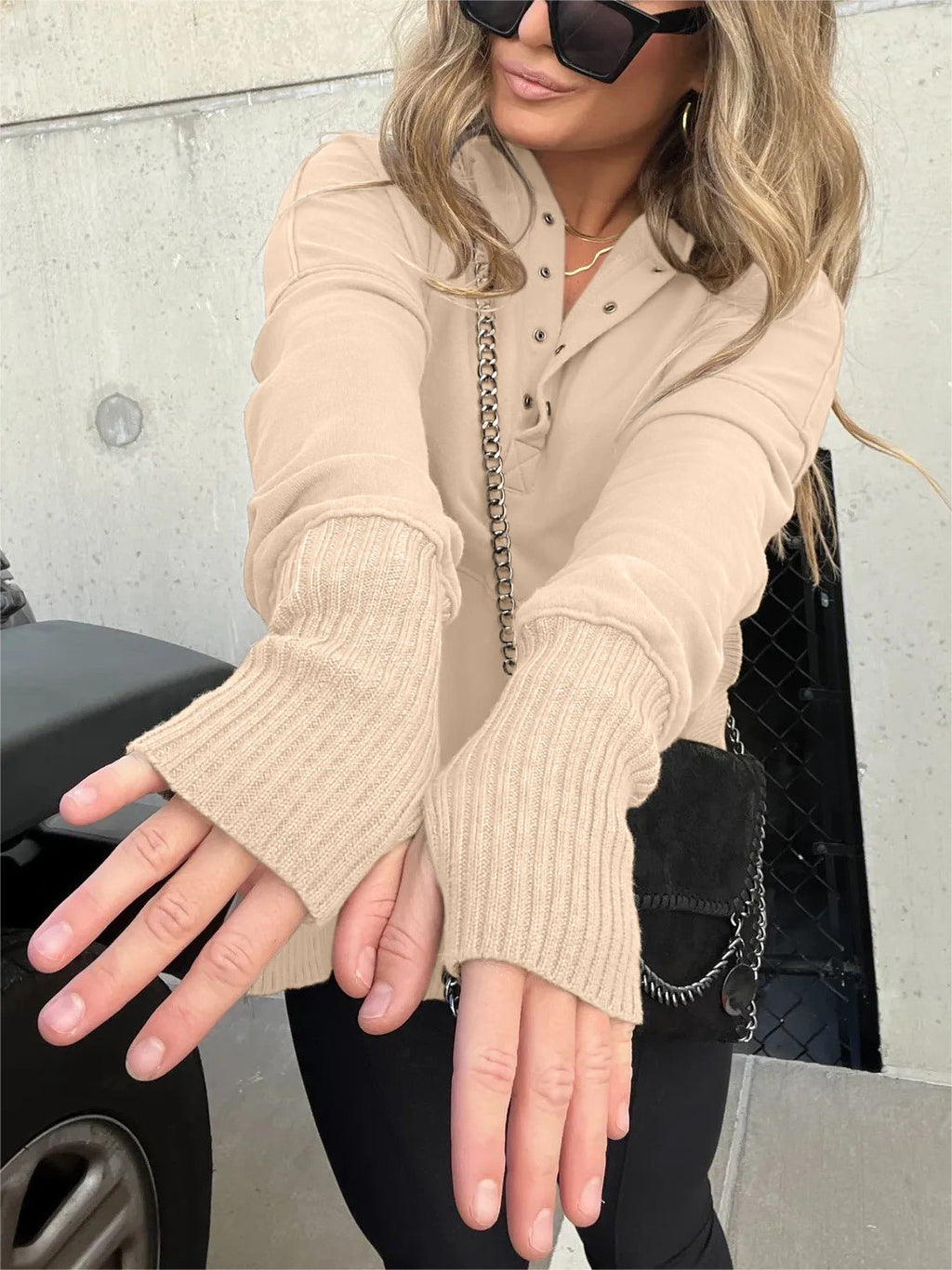 Women's Oversized Hoodie With Thumb Holes