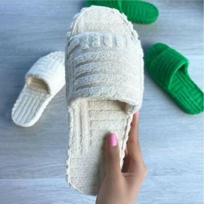 Gorgeous terry towelling statement slipper