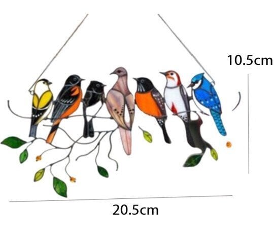 Last Day Special Sale 🐦The Best Gift-Birds Stained  Window  Panel Hangings🎁