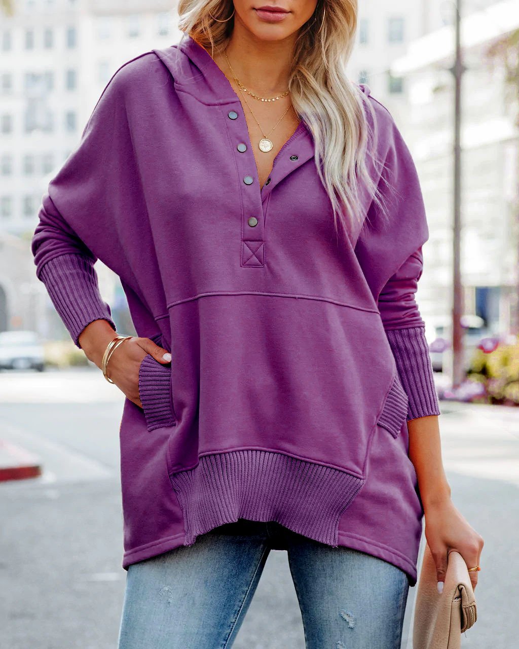 Women's Oversized Hoodie With Thumb Holes
