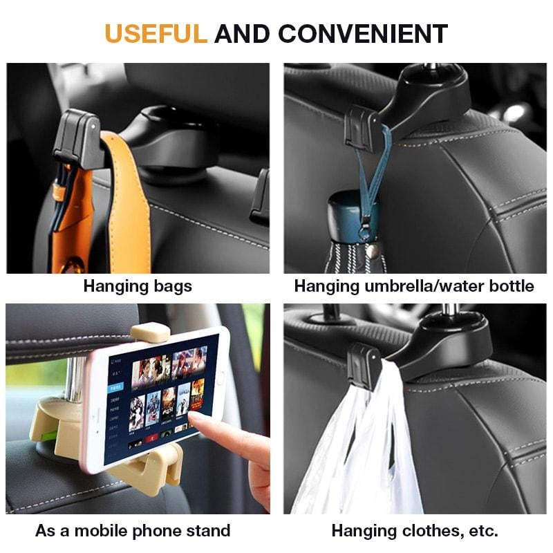 (🎉NEW YEAR SALE-47% OFF) 2 in 1 Car Headrest Hidden Hook(BUY 2 GET 2 FREE NOW!)
