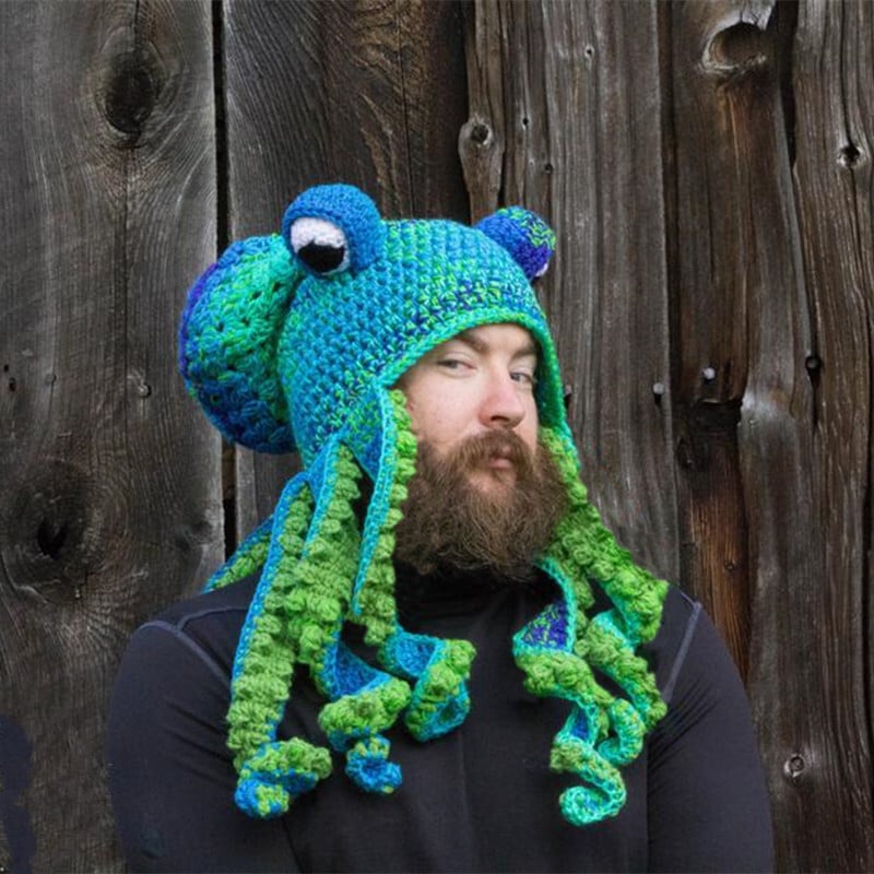 Crochet Octopus Hat —— A very good birthday gift