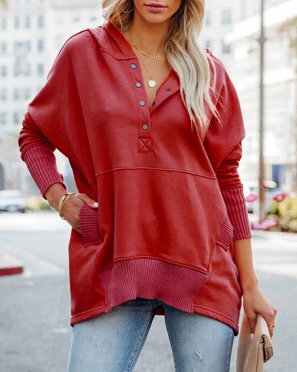 Women's Oversized Hoodie With Thumb Holes