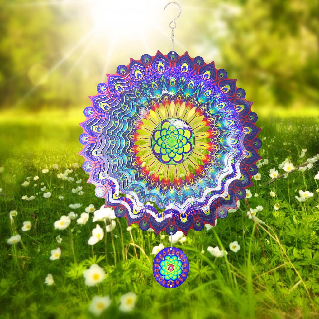 Stainless Steel Wind Spinner - Stunning 3D Effect