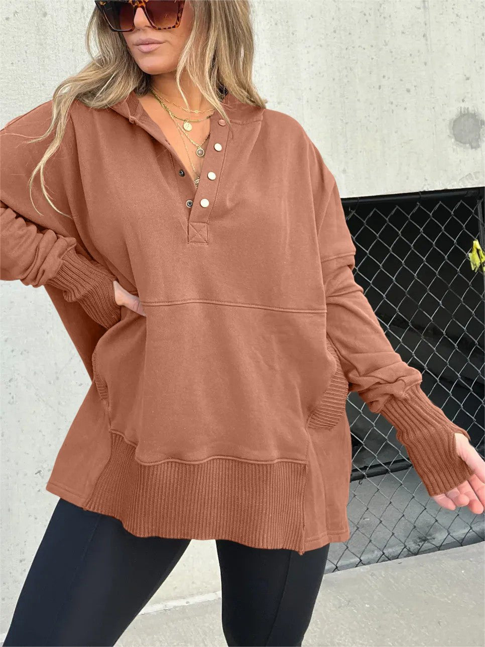 Women's Oversized Hoodie With Thumb Holes